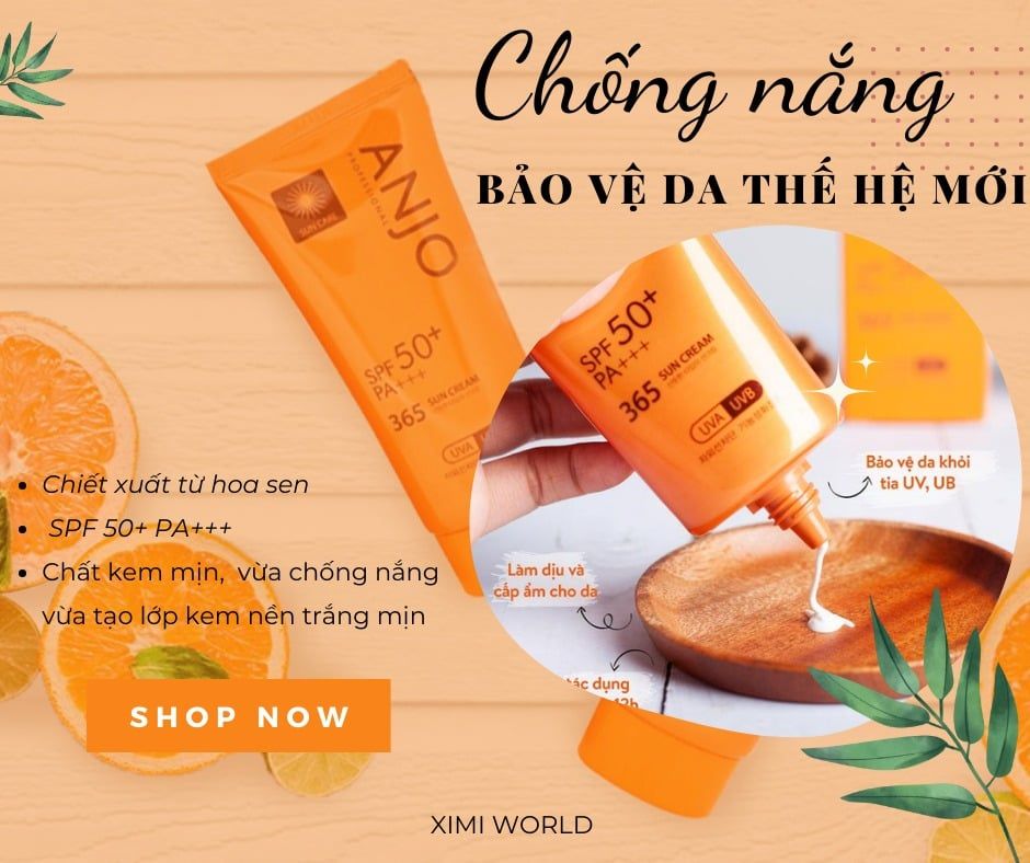 Kem Chống Nắng Anjo Professional 365 Sun Cream SPF 50+ 70g