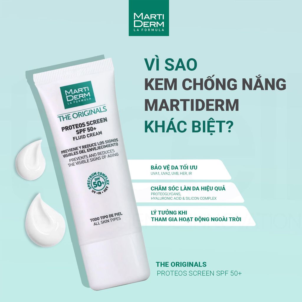 Kem Chống Nắng Martiderm Active Fluid Dành Cho Da Dầu Và Da Nhạy Cảm 40ml