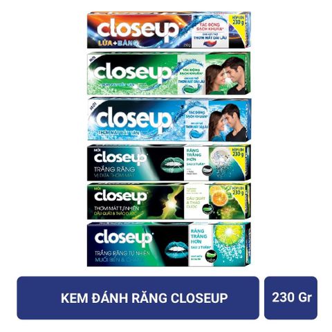 Kem Đánh Răng Closeup Gel Sạch Khuẩn 230G/Tuýp