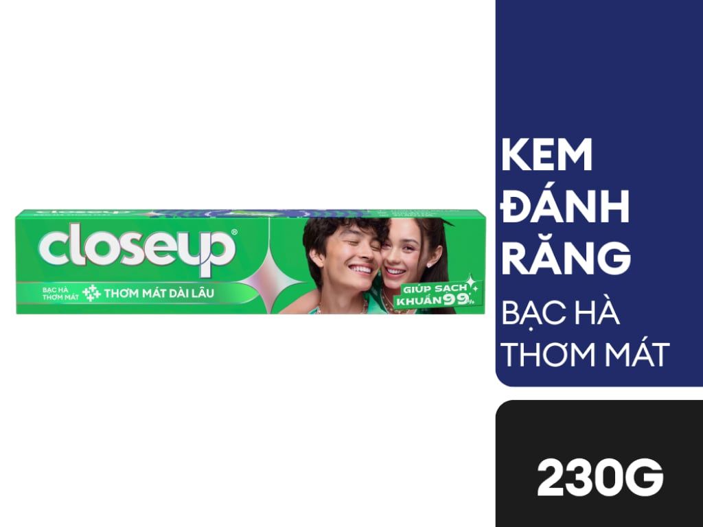 Kem Đánh Răng Closeup Gel Sạch Khuẩn 230G/Tuýp