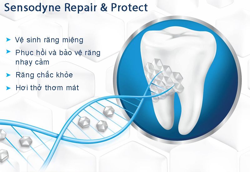 Kem Đánh Răng Sensodyne Repair & Protect Deep Whitening Phục Hồi, Giảm Ê Buốt, Trắng Răng 100g
