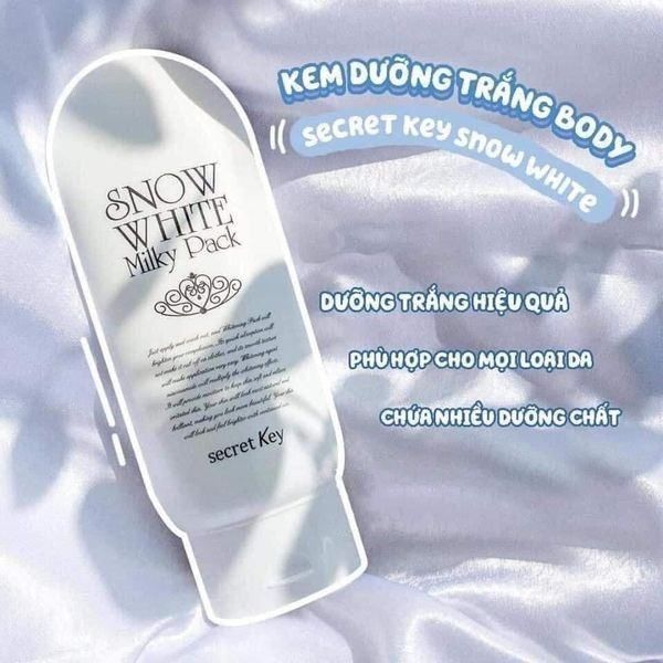 Kem Tắm Trắng Secret Key Snow White Milky Pack 200g