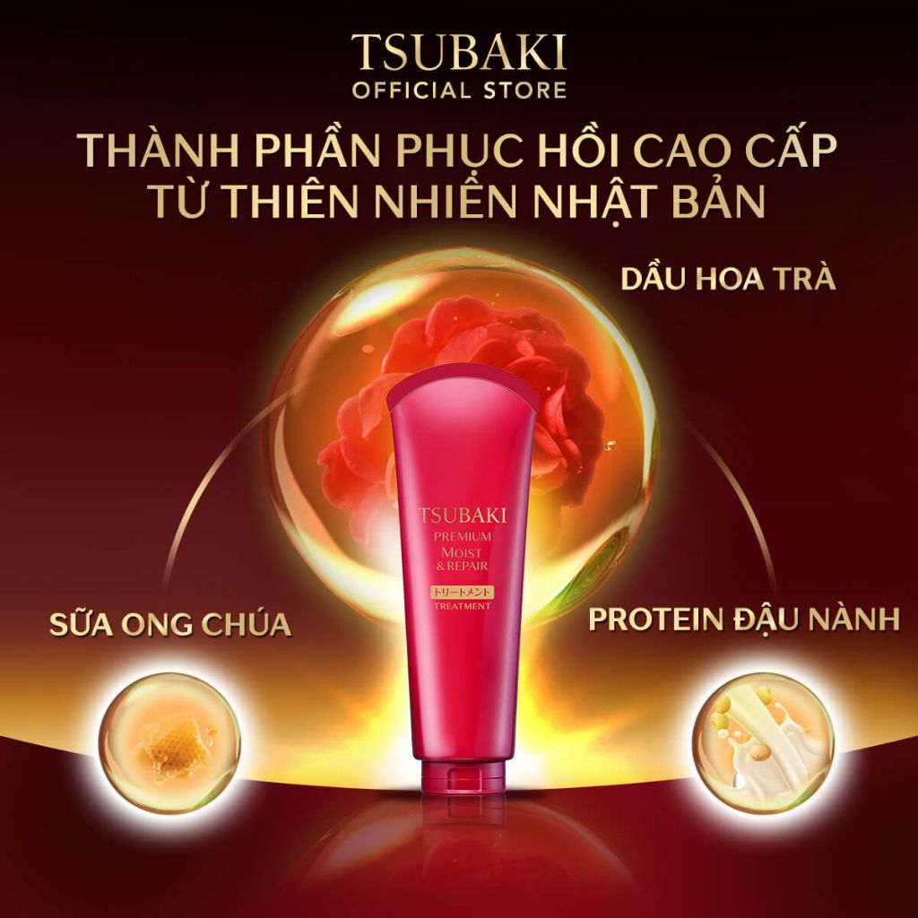 Kem Xả Tsubaki Phục Hồi Ngăn Rụng Tóc 180g