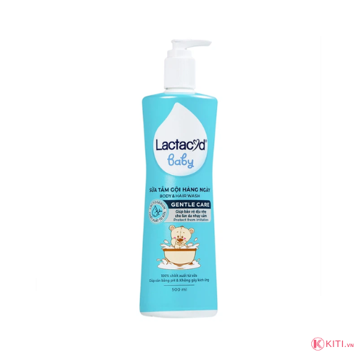 Sữa tắm gội Lactacyd Baby Extra Milky chăm sóc da và tóc cho bé