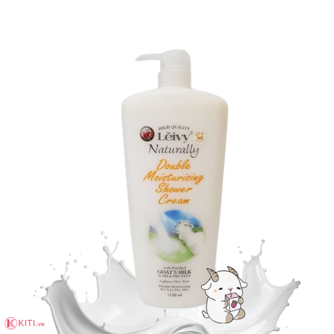 LEIVY SỮA TẮM SỮA DÊ & PROTEIN SỮA GIỮ ẨM GẤP ĐÔI ( VÀNG ) 1150ml