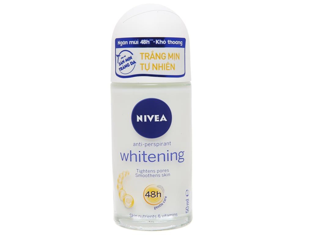 Lăn Khử Mùi Ngăn Mồ Hôi 48H Dưỡng Trắng Da Nivea Nữ 50ml