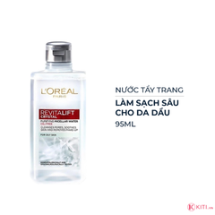 [Mini] Nước Tẩy Trang L'Oreal Revitalift Crystal Micellar Water Làm Sạch Sâu Cho Da Dầu 95ml