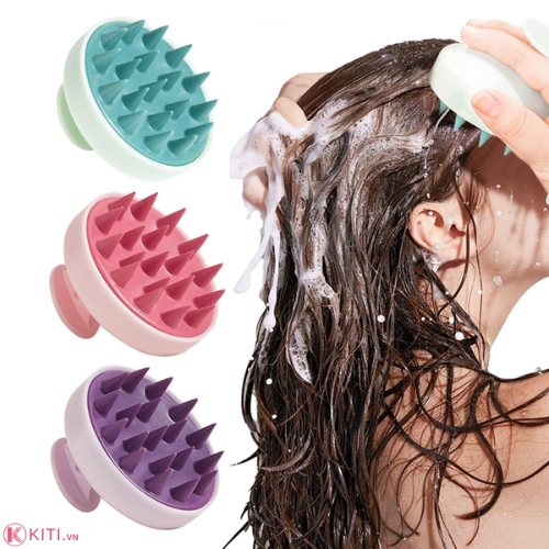 Lược Gội Đầu Massage Silicon | Làm Sạch Gàu, Thư Giãn Da Đầu