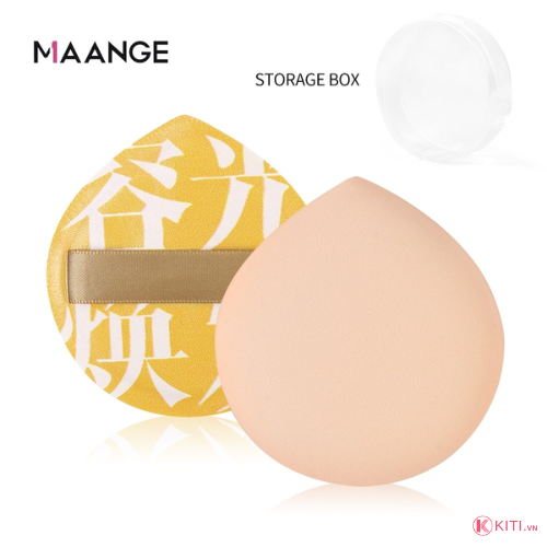 MAANGE Mút Tán Phấn Trang điểm Kèm Hộp Đựng Mềm Mịn Đàn Hồi 1628