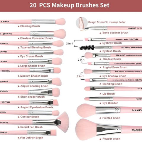MAANGE Bộ Cọ Trang Điểm 20 cây