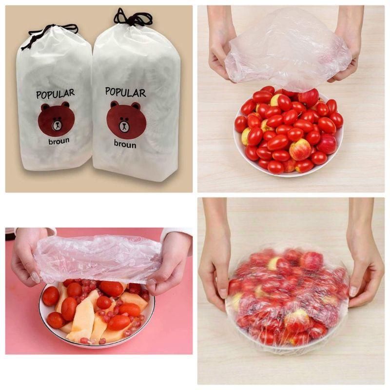 Màng bọc thực phẩm túi gấu co giãn thông minh tái sử dụng ( set 100 cái)