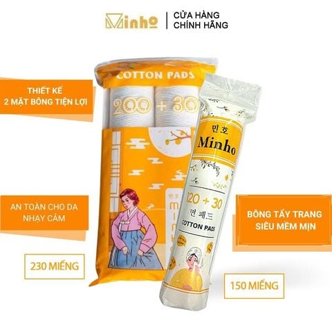 Bông Tẩy Trang Minho Cotton Siêu Mềm Cotton Pads