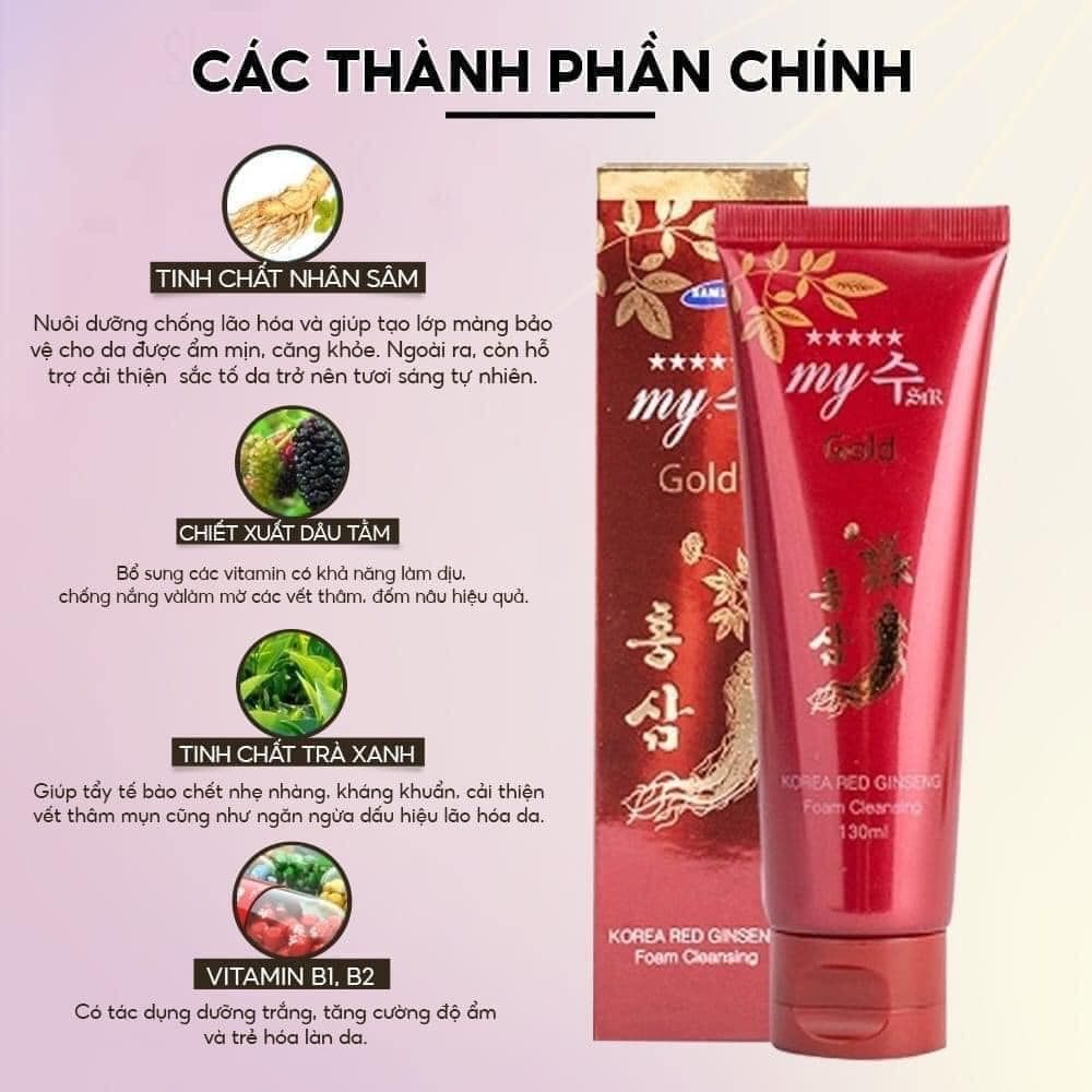 Sữa Rửa Mặt Nhân Sâm Hàn Quốc My Gold 130ml