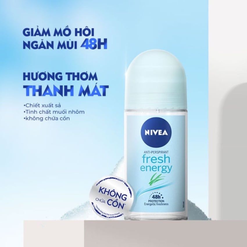 Lăn Khử Mùi Ngăn Mồ Hôi 48H Dưỡng Trắng Da Nivea Nữ 50ml