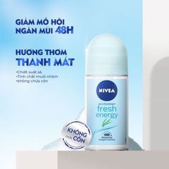 Lăn Khử Mùi Ngăn Mồ Hôi 48H Dưỡng Trắng Da Nivea Nữ 50ml