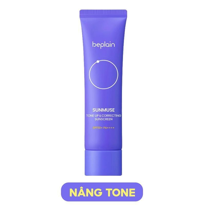 Kem Chống Nắng Thuần Chay Beplain Nâng Tone, Kiềm Dầu, Dưỡng Ẩm Sunmuse Sunscreen SPF50+/PA+++ 50ml