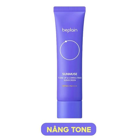 Kem Chống Nắng Thuần Chay Beplain Nâng Tone, Kiềm Dầu, Dưỡng Ẩm Sunmuse Sunscreen SPF50+/PA+++ 50ml