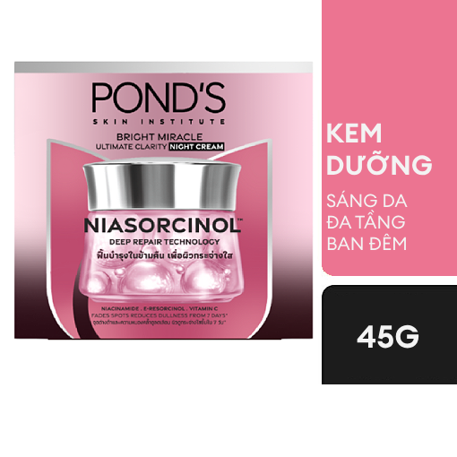 Kem sáng da Pond's Bright Miracle mờ thâm sạm với 50X Niasorcinol 45g