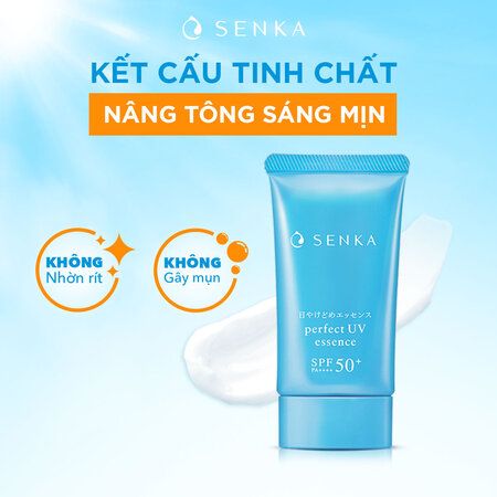 Tinh Chất Chống Nắng Senka Nâng Tông Sáng Mượt Da Dầu 50g