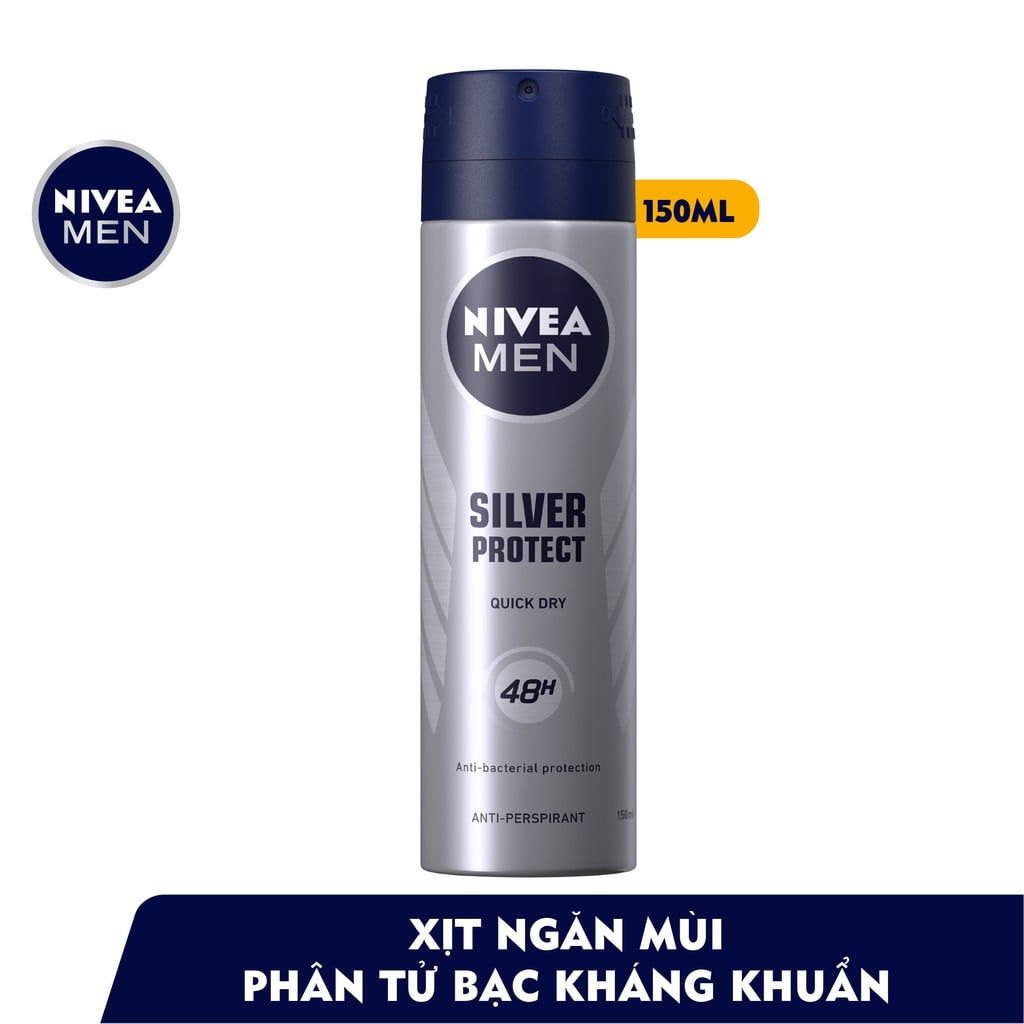 Xịt Khử Mùi Nam Nivea Men 48H 150ml