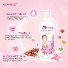 Sữa tắm trắng da Gervenne hương nước hoa 900gr