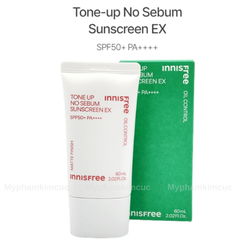 Kem Chống Nắng Innisfree Tone Up No Sebum Sunscreen EX SPF50+ PA++++	60ML