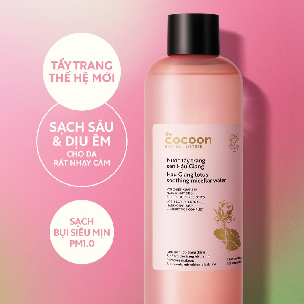 Nước Tẩy Trang Cocoon Sen Hậu Giang Hau Giang Lotus Soothing Micellar Water 500ml