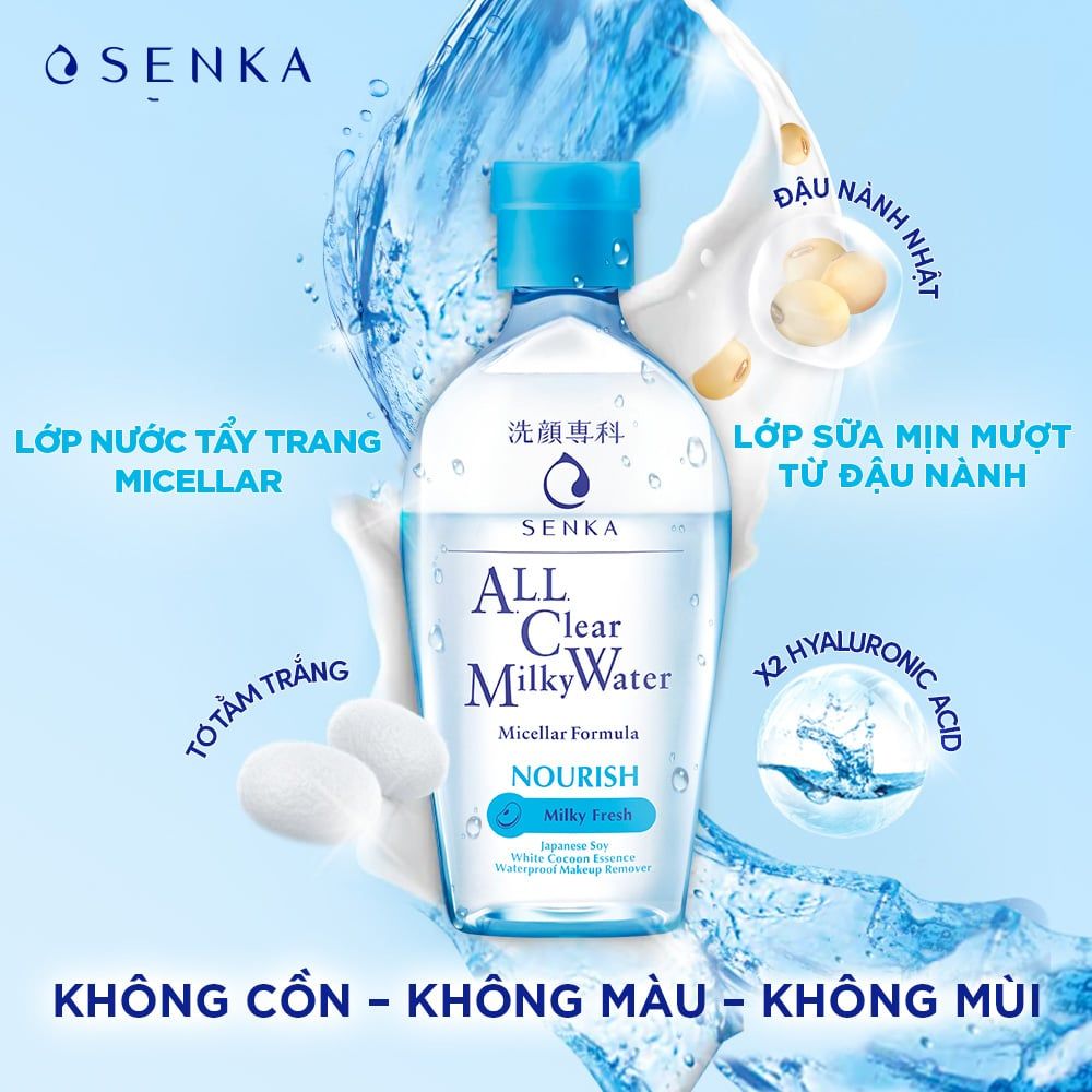 Nước Tẩy Trang Senka All Clear Milky Water
