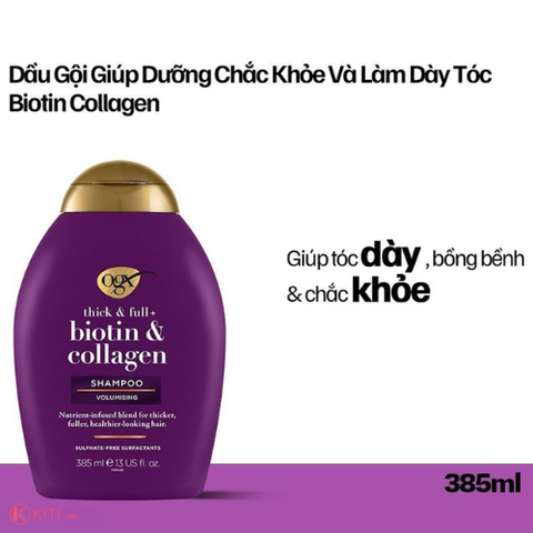 Bộ dầu gội xả Biotin Collagen OGX 385ml