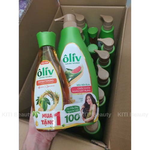 Dầu Gội Ôliv Natural Nourish Dưỡng Tóc Chắc Khỏe 650ML (TẶNG SỮA TẮM)