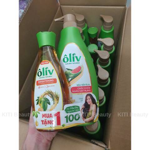 Dầu Gội Ôliv Natural Nourish Dưỡng Tóc Chắc Khỏe 650ML (TẶNG SỮA TẮM)