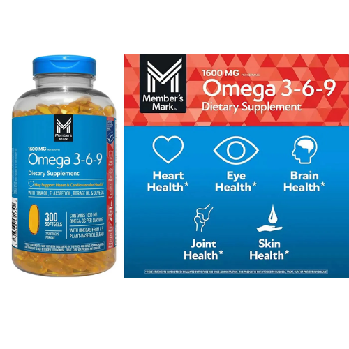 Viên Uống Omega 3-6-9 Member’s Mark Heart Health