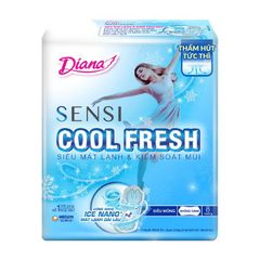 Băng vệ sinh siêu mỏng Xanh Diana Cool Fresh 23cm (8 miếng)