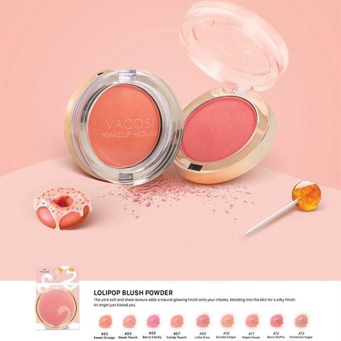 Phấn Má Hồng Vacosi Lolipop All Day Blush 5.6g