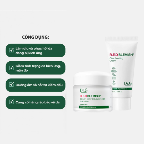 Kem Dưỡng Dr.G R.E.D Blemish Clear Soothing Cream 30ml