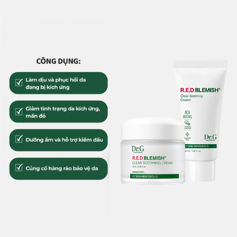 Kem Dưỡng Dr.G R.E.D Blemish Clear Soothing Cream 30ml