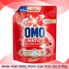 Nước Giặt OMO Matic Cửa Trên Sạch Thơm Vượt Trội Túi 3.7kg