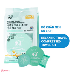 Khăn Nén Du Lịch Thư Giãn Tiệt Trùng DR.SERA Relaxing Travel Compressed Bath Towel/Face Towel/Mask siêu tiện lợi, nhỏ gọn