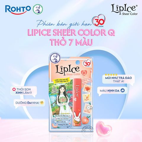 Son dưỡng môi - LipIce Sheer Color Q Thỏ Bảy Màu (Phiên bản 30 năm)