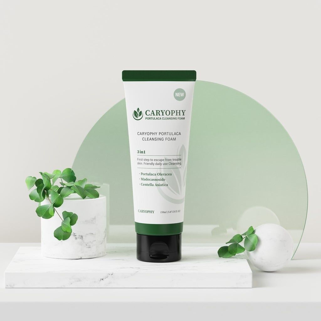 Sữa Rửa Mặt Ngăn Ngừa Mụn Giảm Thâm Caryophy Portulaca Cleansing Foam 150ml