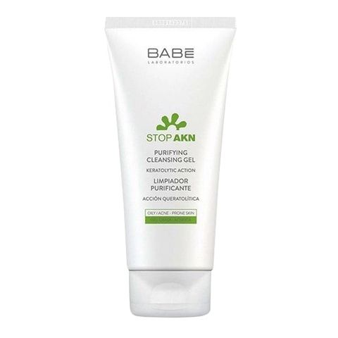 Sữa Rửa Mặt Cho Da Dầu Mụn Babe Stop Akn Purifying Cleansing Gel 200ml
