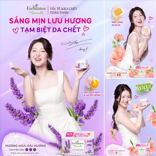 Tẩy Tế Bào Chết Toàn Thân Enchanteur Hương Hoa Iris 250g