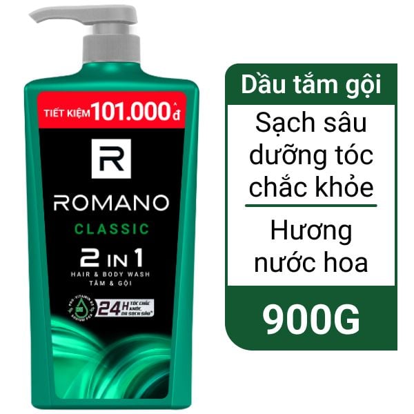Tắm gội 2 trong 1 hương nước hoa Romano