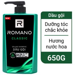 Dầu gội hương nước hoa Romano Classic tóc chắc khoẻ 650g