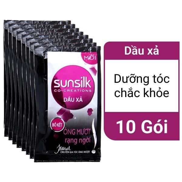 Dầu xả Sunsilk óng mượt rạng ngời 6.1ml x 10 gói (Dây)