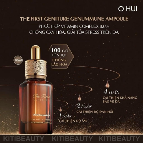 Tinh Chất Vitamin C Dưỡng Sáng Da Ohui The First Geniture Genummune Ampoule 1ml x 30pcs