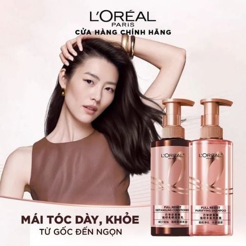 Bộ Dầu Gội Xả L'Oreal Paris Full Resist Purifying Ngăn Ngừa & Giảm Gãy Rụng 440ml x 2 chai