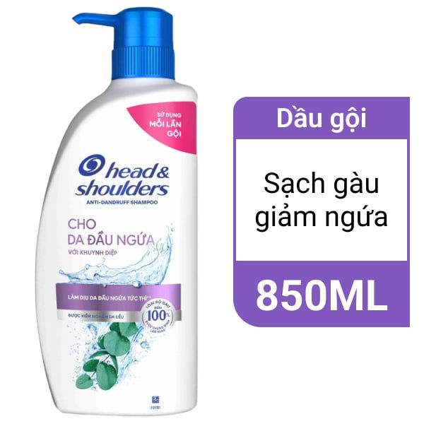 Dầu gội Head & Shoulders Trị gàu/ Mềm mượt óng ả 850ml