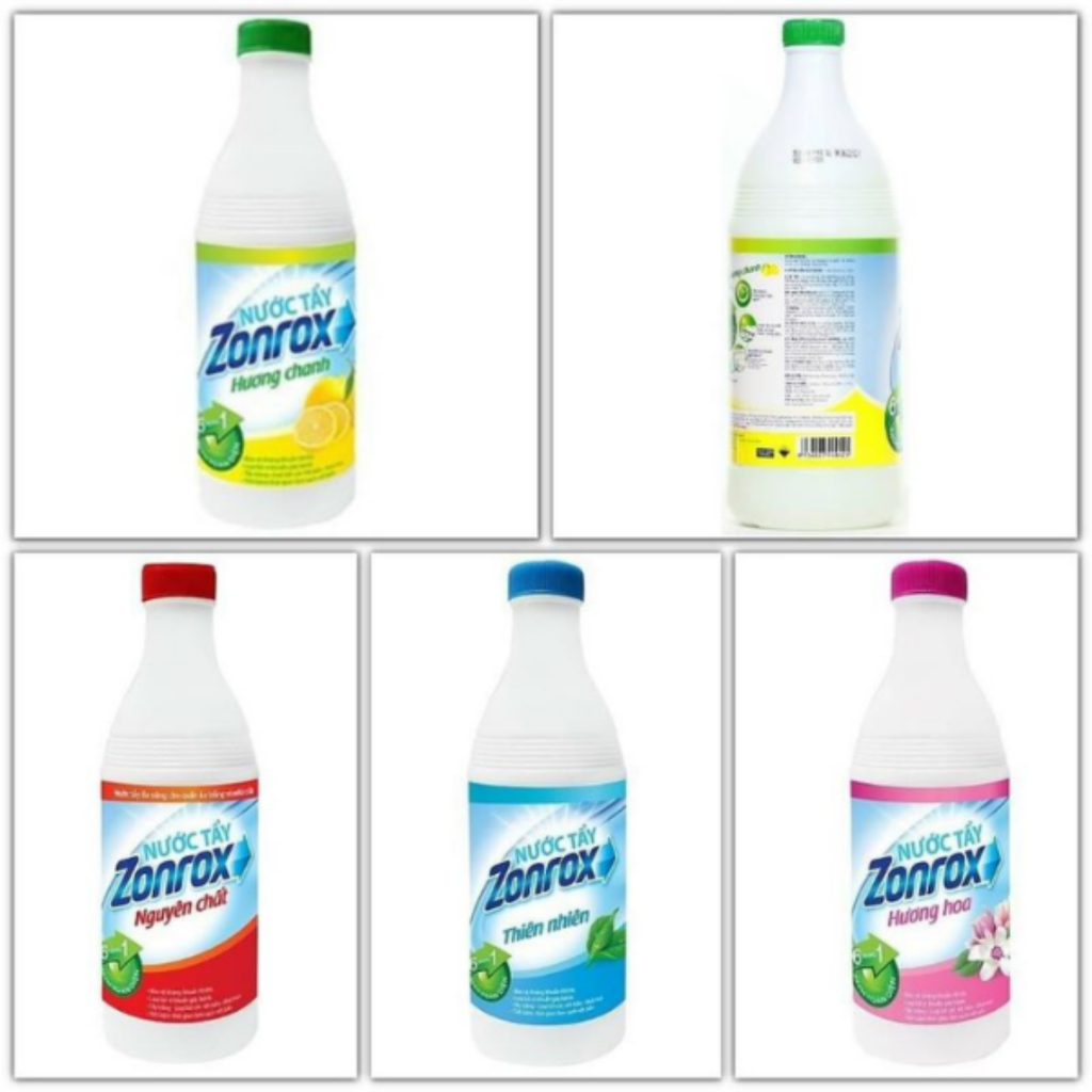 Nước Tẩy Quần Áo Zonrox Hương Cỏ Hoa 1L
