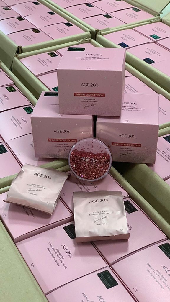 Phấn tươi AGE 20'S Shining Drops Edition Jericho Rose Essence Cover Pact - Màu #21